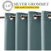 imageNICETOWN Insulated Outdoor Curtains for Patio Waterproof 2 Panels Fade Resistant 2Layer Sun Shades with Free Rope Top Grommets amp Back Tab Bottom Windproof Winter Curtains W66 x L84 in GreyGreyish Blue