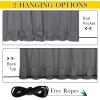 imageNICETOWN Insulated Outdoor Curtains for Patio Waterproof 2 Panels Fade Resistant 2Layer Sun Shades with Free Rope Top Grommets amp Back Tab Bottom Windproof Winter Curtains W66 x L84 in GreyGrey