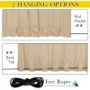 imageNICETOWN Insulated Outdoor Curtains for Patio Waterproof 2 Panels Fade Resistant 2Layer Sun Shades with Free Rope Top Grommets amp Back Tab Bottom Windproof Winter Curtains W66 x L84 in GreyBiscotti Beige