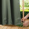 imageNICETOWN Insulated Outdoor Curtains for Patio Waterproof 2 Panels Fade Resistant 2Layer Sun Shades with Free Rope Top Grommets amp Back Tab Bottom Windproof Winter Curtains W66 x L84 in GreyGreyish Green