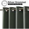 imageNICETOWN Insulated Outdoor Curtains for Patio Waterproof 2 Panels Fade Resistant 2Layer Sun Shades with Free Rope Top Grommets amp Back Tab Bottom Windproof Winter Curtains W66 x L84 in GreyGreyish Green