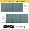 imageNICETOWN Insulated Outdoor Curtains for Patio Waterproof 2 Panels Fade Resistant 2Layer Sun Shades with Free Rope Top Grommets amp Back Tab Bottom Windproof Winter Curtains W66 x L84 in GreyGreyish Blue