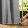 imageNICETOWN Insulated Outdoor Curtains for Patio Waterproof 2 Panels Fade Resistant 2Layer Sun Shades with Free Rope Top Grommets amp Back Tab Bottom Windproof Winter Curtains W66 x L84 in GreySilver Grey