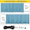 imageNICETOWN Insulated Outdoor Curtains for Patio Waterproof 2 Panels Fade Resistant 2Layer Sun Shades with Free Rope Top Grommets amp Back Tab Bottom Windproof Winter Curtains W66 x L84 in GreyTeal Blue