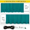 imageNICETOWN Insulated Outdoor Curtains for Patio Waterproof 2 Panels Fade Resistant 2Layer Sun Shades with Free Rope Top Grommets amp Back Tab Bottom Windproof Winter Curtains W66 x L84 in GreyPeacock Teal