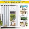 imageNICETOWN Insulated Outdoor Curtains for Patio Waterproof 2 Panels Fade Resistant 2Layer Sun Shades with Free Rope Top Grommets amp Back Tab Bottom Windproof Winter Curtains W66 x L84 in GreyGreyish White