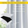 imageNICETOWN Insulated Outdoor Curtains for Patio Waterproof 2 Panels Fade Resistant 2Layer Sun Shades with Free Rope Top Grommets amp Back Tab Bottom Windproof Winter Curtains W66 x L84 in GreyGreyish White
