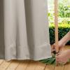 imageNICETOWN Insulated Outdoor Curtains for Patio Waterproof 2 Panels Fade Resistant 2Layer Sun Shades with Free Rope Top Grommets amp Back Tab Bottom Windproof Winter Curtains W66 x L84 in GreyNatural