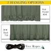 imageNICETOWN Insulated Outdoor Curtains for Patio Waterproof 2 Panels Fade Resistant 2Layer Sun Shades with Free Rope Top Grommets amp Back Tab Bottom Windproof Winter Curtains W66 x L84 in GreyGreyish Green