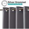 imageNICETOWN Insulated Outdoor Curtains for Patio Waterproof 2 Panels Fade Resistant 2Layer Sun Shades with Free Rope Top Grommets amp Back Tab Bottom Windproof Winter Curtains W66 x L84 in GreyDual Layer Grey