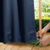 imageNICETOWN Insulated Outdoor Curtains for Patio Waterproof 2 Panels Fade Resistant 2Layer Sun Shades with Free Rope Top Grommets amp Back Tab Bottom Windproof Winter Curtains W66 x L84 in GreyNavy Blue