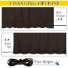 imageNICETOWN Insulated Outdoor Curtains for Patio Waterproof 2 Panels Fade Resistant 2Layer Sun Shades with Free Rope Top Grommets amp Back Tab Bottom Windproof Winter Curtains W66 x L84 in GreyCoffee