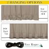 imageNICETOWN Insulated Outdoor Curtains for Patio Waterproof 2 Panels Fade Resistant 2Layer Sun Shades with Free Rope Top Grommets amp Back Tab Bottom Windproof Winter Curtains W66 x L84 in GreySoft Brown