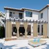 imageNICETOWN Insulated Outdoor Curtains for Patio Waterproof 2 Panels Fade Resistant 2Layer Sun Shades with Free Rope Top Grommets amp Back Tab Bottom Windproof Winter Curtains W66 x L84 in GreyDual Layer Biscotti Beige