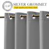 imageNICETOWN Insulated Outdoor Curtains for Patio Waterproof 2 Panels Fade Resistant 2Layer Sun Shades with Free Rope Top Grommets amp Back Tab Bottom Windproof Winter Curtains W66 x L84 in GreySilver Grey