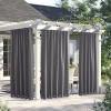 imageNICETOWN Insulated Outdoor Curtains for Patio Waterproof 2 Panels Fade Resistant 2Layer Sun Shades with Free Rope Top Grommets amp Back Tab Bottom Windproof Winter Curtains W66 x L84 in GreyGrey