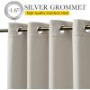 imageNICETOWN Insulated Outdoor Curtains for Patio Waterproof 2 Panels Fade Resistant 2Layer Sun Shades with Free Rope Top Grommets amp Back Tab Bottom Windproof Winter Curtains W66 x L84 in GreyNatural