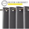 imageNICETOWN Insulated Outdoor Curtains for Patio Waterproof 2 Panels Fade Resistant 2Layer Sun Shades with Free Rope Top Grommets amp Back Tab Bottom Windproof Winter Curtains W66 x L84 in GreyGrey