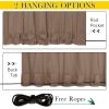 imageNICETOWN Insulated Outdoor Curtains for Patio Waterproof 2 Panels Fade Resistant 2Layer Sun Shades with Free Rope Top Grommets amp Back Tab Bottom Windproof Winter Curtains W66 x L84 in GreyTan