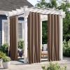 imageNICETOWN Insulated Outdoor Curtains for Patio Waterproof 2 Panels Fade Resistant 2Layer Sun Shades with Free Rope Top Grommets amp Back Tab Bottom Windproof Winter Curtains W66 x L84 in GreyTan
