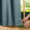 imageNICETOWN Insulated Outdoor Curtains for Patio Waterproof 2 Panels Fade Resistant 2Layer Sun Shades with Free Rope Top Grommets amp Back Tab Bottom Windproof Winter Curtains W66 x L84 in GreyGreyish Blue