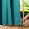 imageNICETOWN Insulated Outdoor Curtains for Patio Waterproof 2 Panels Fade Resistant 2Layer Sun Shades with Free Rope Top Grommets amp Back Tab Bottom Windproof Winter Curtains W66 x L84 in GreyPeacock Teal