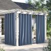 imageNICETOWN Insulated Outdoor Curtains for Patio Waterproof 2 Panels Fade Resistant 2Layer Sun Shades with Free Rope Top Grommets amp Back Tab Bottom Windproof Winter Curtains W66 x L84 in GreyStone Blue