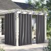 imageNICETOWN Insulated Outdoor Curtains for Patio Waterproof 2 Panels Fade Resistant 2Layer Sun Shades with Free Rope Top Grommets amp Back Tab Bottom Windproof Winter Curtains W66 x L84 in GreyGrey