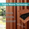 imageNICETOWN Insulated Outdoor Curtains for Patio Waterproof 2 Panels Fade Resistant 2Layer Sun Shades with Free Rope Top Grommets amp Back Tab Bottom Windproof Winter Curtains W66 x L84 in GreyBurnt Orange