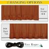 imageNICETOWN Insulated Outdoor Curtains for Patio Waterproof 2 Panels Fade Resistant 2Layer Sun Shades with Free Rope Top Grommets amp Back Tab Bottom Windproof Winter Curtains W66 x L84 in GreyBurnt Orange