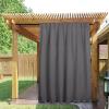imageNICETOWN Insulated Outdoor Curtains for Patio Waterproof 2 Panels Fade Resistant 2Layer Sun Shades with Free Rope Top Grommets amp Back Tab Bottom Windproof Winter Curtains W66 x L84 in GreyGrey