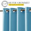 imageNICETOWN Insulated Outdoor Curtains for Patio Waterproof 2 Panels Fade Resistant 2Layer Sun Shades with Free Rope Top Grommets amp Back Tab Bottom Windproof Winter Curtains W66 x L84 in GreyTeal Blue