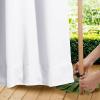 imageNICETOWN Insulated Outdoor Curtains for Patio Waterproof 2 Panels Fade Resistant 2Layer Sun Shades with Free Rope Top Grommets amp Back Tab Bottom Windproof Winter Curtains W66 x L84 in GreyPure White
