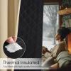 imageNICETOWN Insulated Outdoor Curtains for Patio Waterproof 2 Panels Fade Resistant 2Layer Sun Shades with Free Rope Top Grommets amp Back Tab Bottom Windproof Winter Curtains W66 x L84 in GreyDual Layer Biscotti Beige