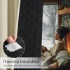 imageNICETOWN Insulated Outdoor Curtains for Patio Waterproof 2 Panels Fade Resistant 2Layer Sun Shades with Free Rope Top Grommets amp Back Tab Bottom Windproof Winter Curtains W66 x L84 in GreyDual Layer Light Beige