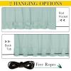 imageNICETOWN Insulated Outdoor Curtains for Patio Waterproof 2 Panels Fade Resistant 2Layer Sun Shades with Free Rope Top Grommets amp Back Tab Bottom Windproof Winter Curtains W66 x L84 in GreyAqua Blue