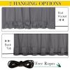imageNICETOWN Insulated Outdoor Curtains for Patio Waterproof 2 Panels Fade Resistant 2Layer Sun Shades with Free Rope Top Grommets amp Back Tab Bottom Windproof Winter Curtains W66 x L84 in GreyGrey