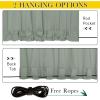 imageNICETOWN Insulated Outdoor Curtains for Patio Waterproof 2 Panels Fade Resistant 2Layer Sun Shades with Free Rope Top Grommets amp Back Tab Bottom Windproof Winter Curtains W66 x L84 in GreySage Green