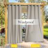 imageNICETOWN Insulated Outdoor Curtains for Patio Waterproof 2 Panels Fade Resistant 2Layer Sun Shades with Free Rope Top Grommets amp Back Tab Bottom Windproof Winter Curtains W66 x L84 in GreyNatural