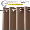 imageNICETOWN Insulated Outdoor Curtains for Patio Waterproof 2 Panels Fade Resistant 2Layer Sun Shades with Free Rope Top Grommets amp Back Tab Bottom Windproof Winter Curtains W66 x L84 in GreyTan