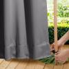 imageNICETOWN Insulated Outdoor Curtains for Patio Waterproof 2 Panels Fade Resistant 2Layer Sun Shades with Free Rope Top Grommets amp Back Tab Bottom Windproof Winter Curtains W66 x L84 in GreyGrey