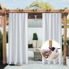 imageNICETOWN Insulated Outdoor Curtains for Patio Waterproof 2 Panels Fade Resistant 2Layer Sun Shades with Free Rope Top Grommets amp Back Tab Bottom Windproof Winter Curtains W66 x L84 in GreyGreyish White