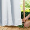 imageNICETOWN Insulated Outdoor Curtains for Patio Waterproof 2 Panels Fade Resistant 2Layer Sun Shades with Free Rope Top Grommets amp Back Tab Bottom Windproof Winter Curtains W66 x L84 in GreyGreyish White