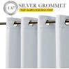 imageNICETOWN Insulated Outdoor Curtains for Patio Waterproof 2 Panels Fade Resistant 2Layer Sun Shades with Free Rope Top Grommets amp Back Tab Bottom Windproof Winter Curtains W66 x L84 in GreyGreyish White