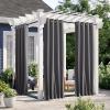 imageNICETOWN Insulated Outdoor Curtains for Patio Waterproof 2 Panels Fade Resistant 2Layer Sun Shades with Free Rope Top Grommets amp Back Tab Bottom Windproof Winter Curtains W66 x L84 in GreyGrey