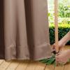 imageNICETOWN Insulated Outdoor Curtains for Patio Waterproof 2 Panels Fade Resistant 2Layer Sun Shades with Free Rope Top Grommets amp Back Tab Bottom Windproof Winter Curtains W66 x L84 in GreyTan