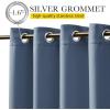 imageNICETOWN Insulated Outdoor Curtains for Patio Waterproof 2 Panels Fade Resistant 2Layer Sun Shades with Free Rope Top Grommets amp Back Tab Bottom Windproof Winter Curtains W66 x L84 in GreyStone Blue