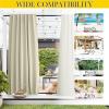 imageNICETOWN Insulated Outdoor Curtains for Patio Waterproof 2 Panels Fade Resistant 2Layer Sun Shades with Free Rope Top Grommets amp Back Tab Bottom Windproof Winter Curtains W66 x L84 in GreyLight Beige