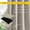imageNICETOWN Insulated Outdoor Curtains for Patio Waterproof 2 Panels Fade Resistant 2Layer Sun Shades with Free Rope Top Grommets amp Back Tab Bottom Windproof Winter Curtains W66 x L84 in GreyNatural