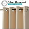 imageNICETOWN Insulated Outdoor Curtains for Patio Waterproof 2 Panels Fade Resistant 2Layer Sun Shades with Free Rope Top Grommets amp Back Tab Bottom Windproof Winter Curtains W66 x L84 in GreyDual Layer Biscotti Beige